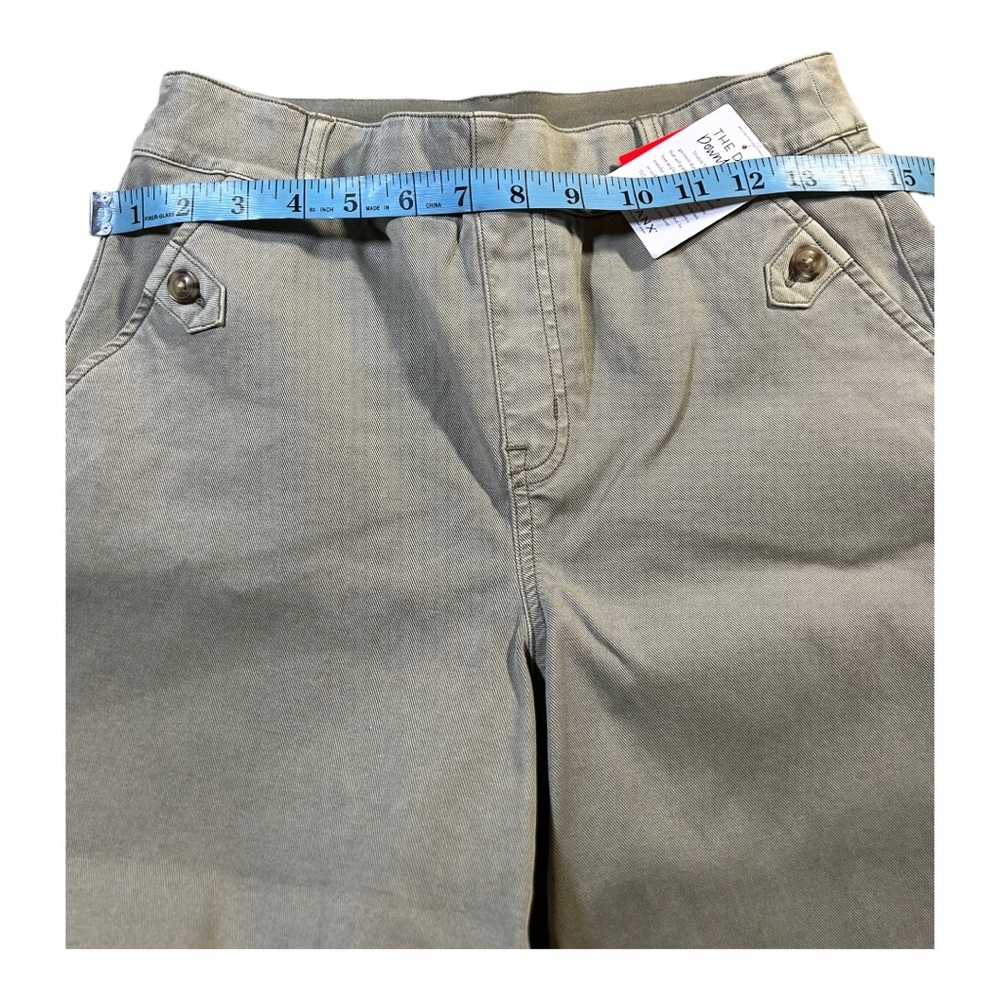 Spanx Stretch Twill Cropped Wide Leg Pant Petite in Olive green (A1) - Picture 8 of 16